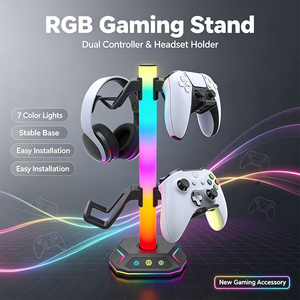 Gaming Accessories Rgb - ل Playstation5 تحكم حامل سماعة شماعات