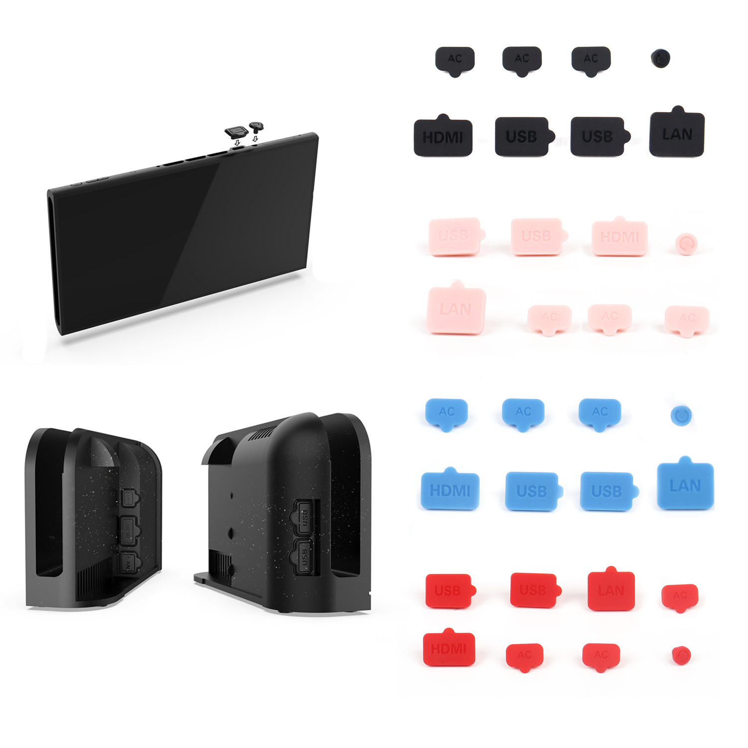 Gaming Accessories Nintendo - مكافحة الغبار التوصيل سيليكون USB HDMI